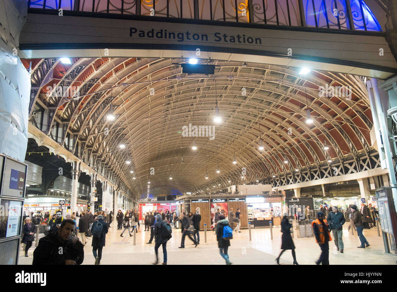 London Paddington railway and underground station in West London,London