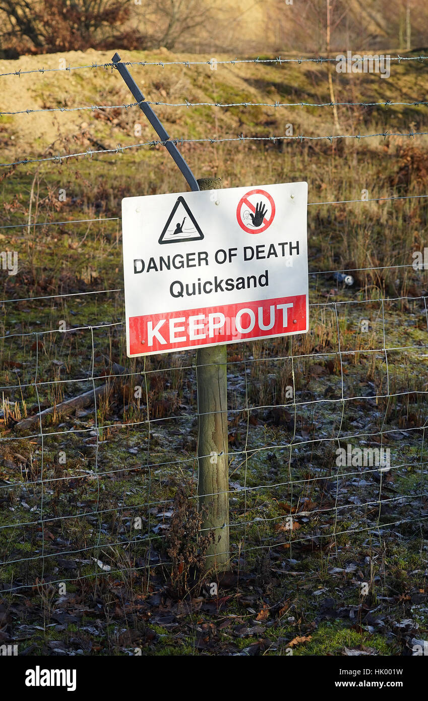 Quicksand - Keep Out Stock Photo