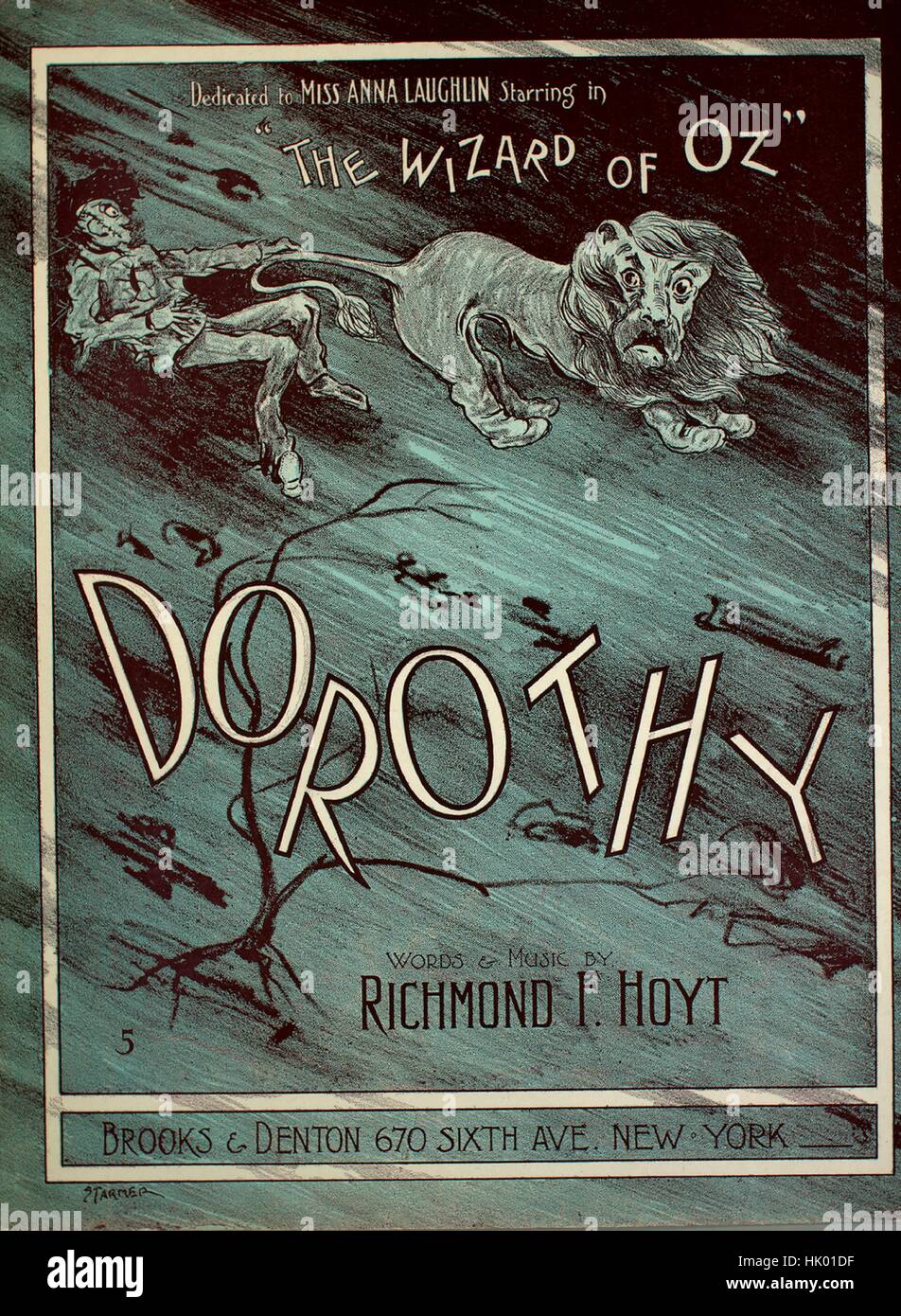 Sheet music cover image of the song 'Dorothy', with original authorship ...