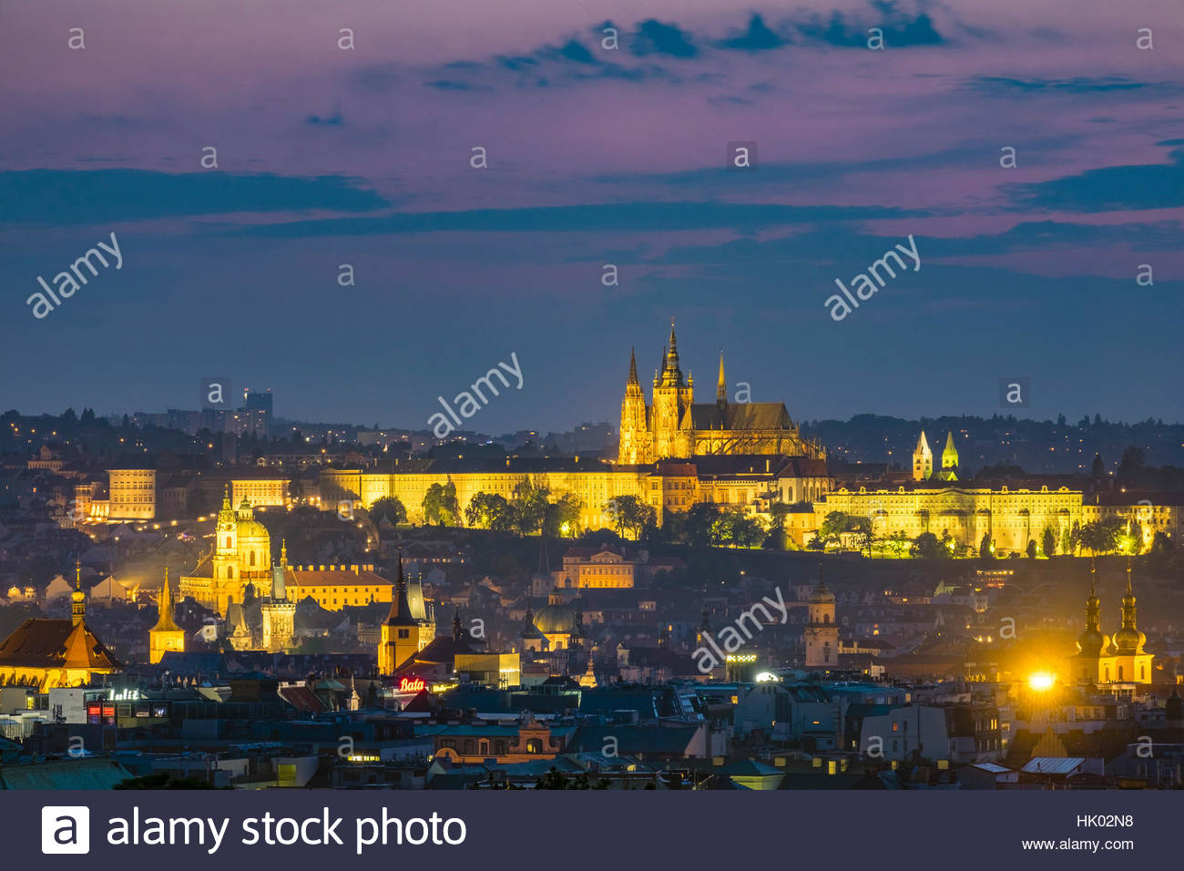 Czech Republic, Prague, Vinohrady. View of Stare Mesto, Prague old Stock  Photo - Alamy