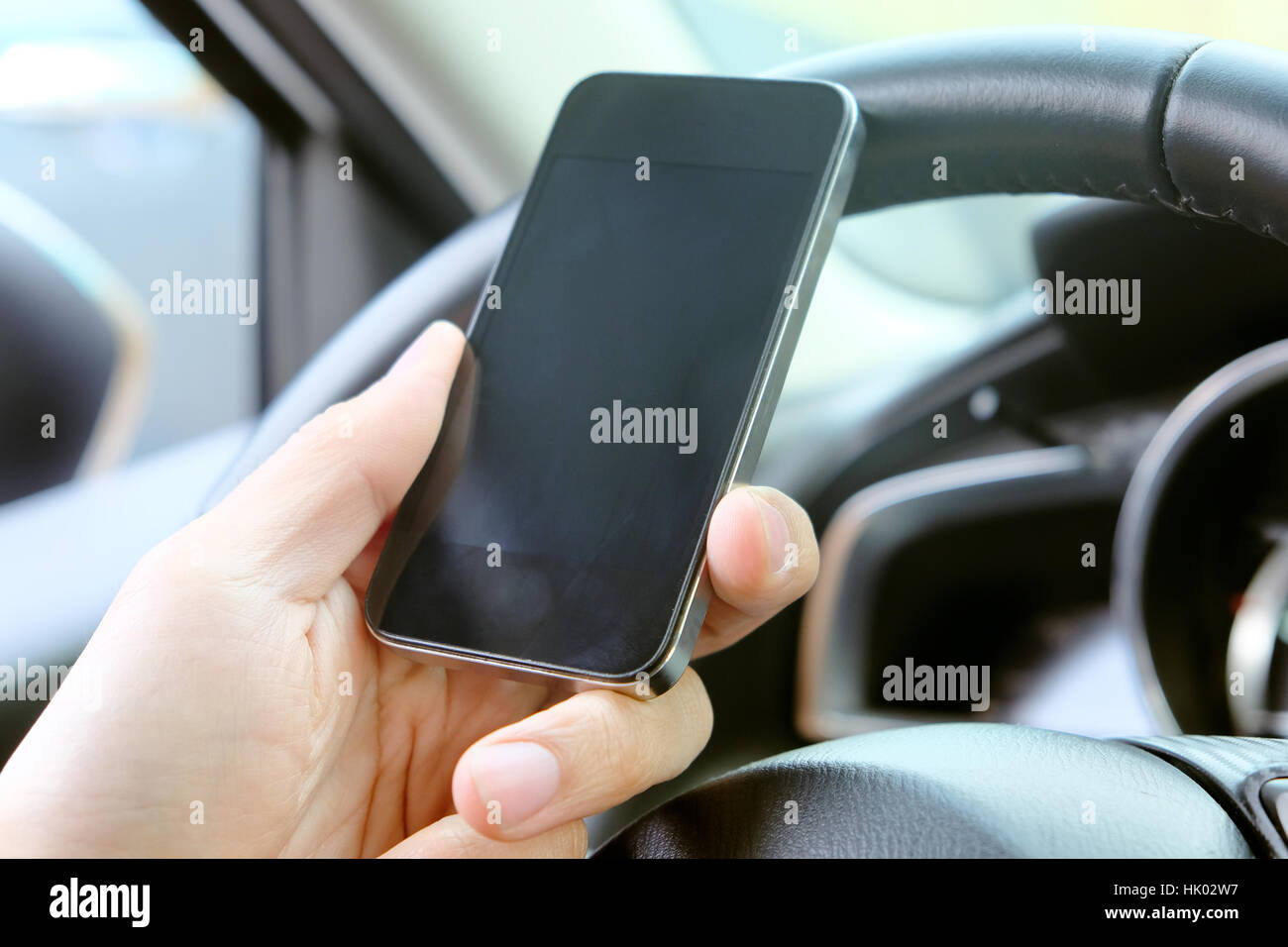 phone call in the car Stock Photo Alamy