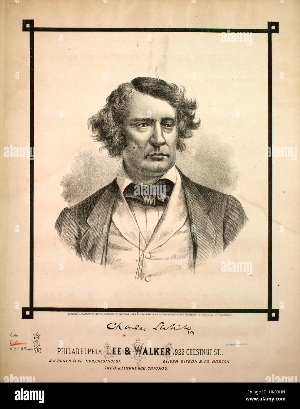 Sheet music cover image of the song 'Charles Sumner's Funeral March ...