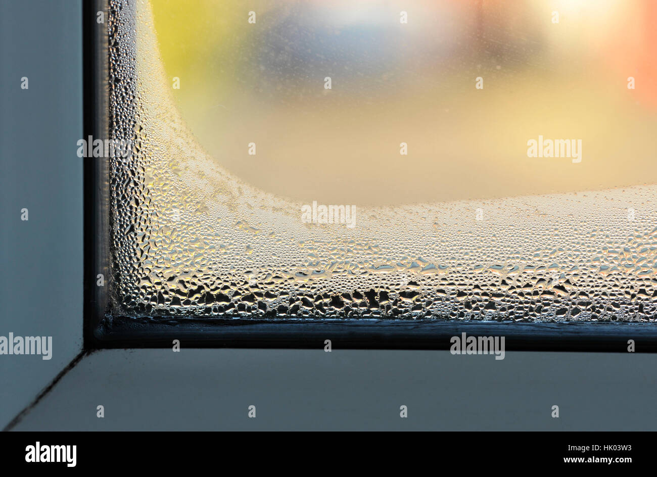 Condensation and damp problem on the inside of a double glazed window Stock Photo Alamy