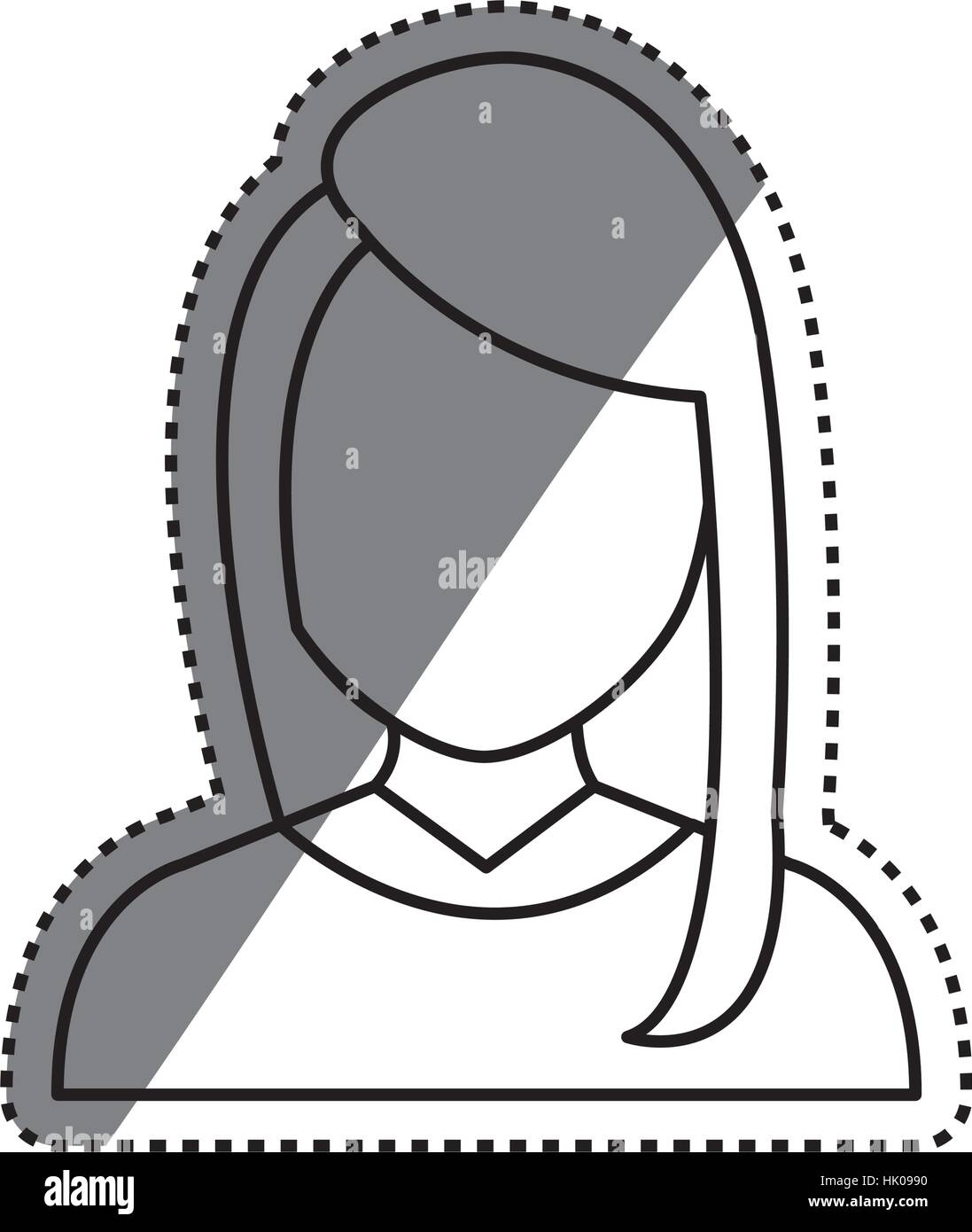 Woman faceless head icon vector illustration graphic design Stock ...