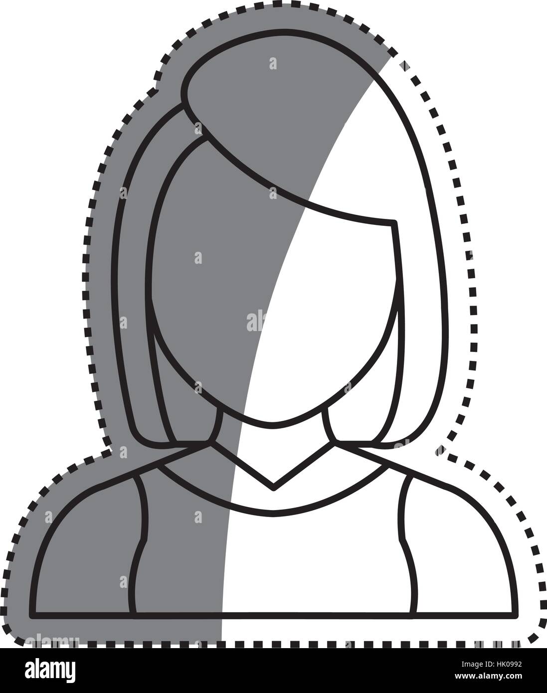 Woman faceless head icon vector illustration graphic design Stock ...