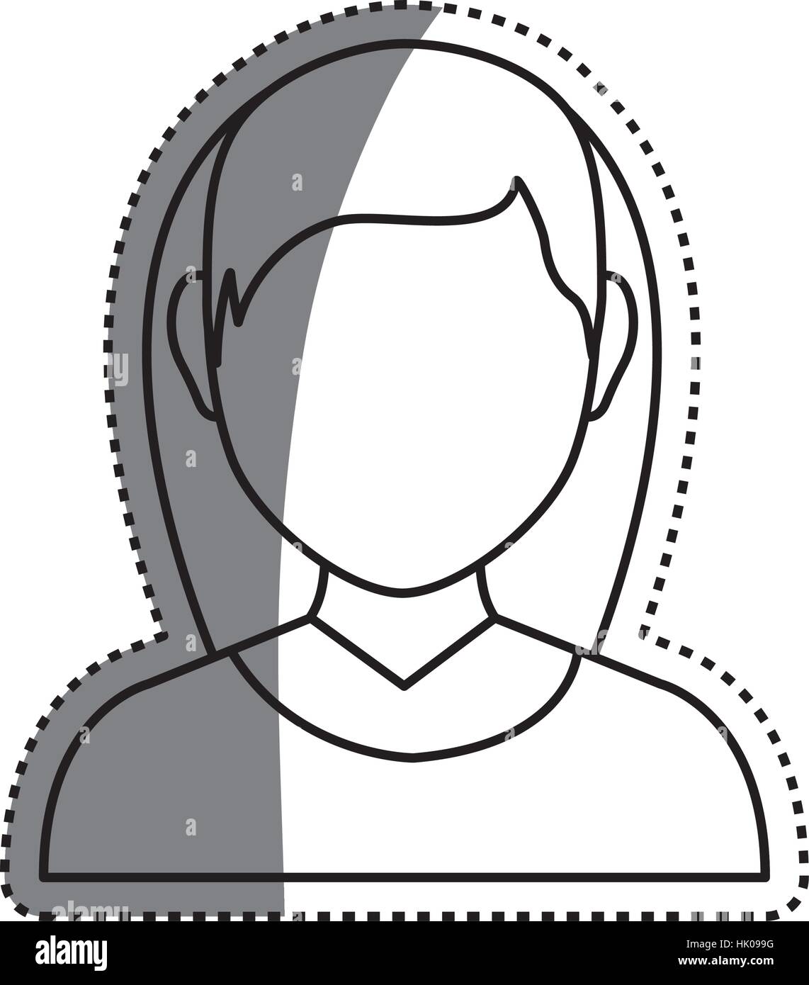 Woman faceless head icon vector illustration graphic design Stock ...
