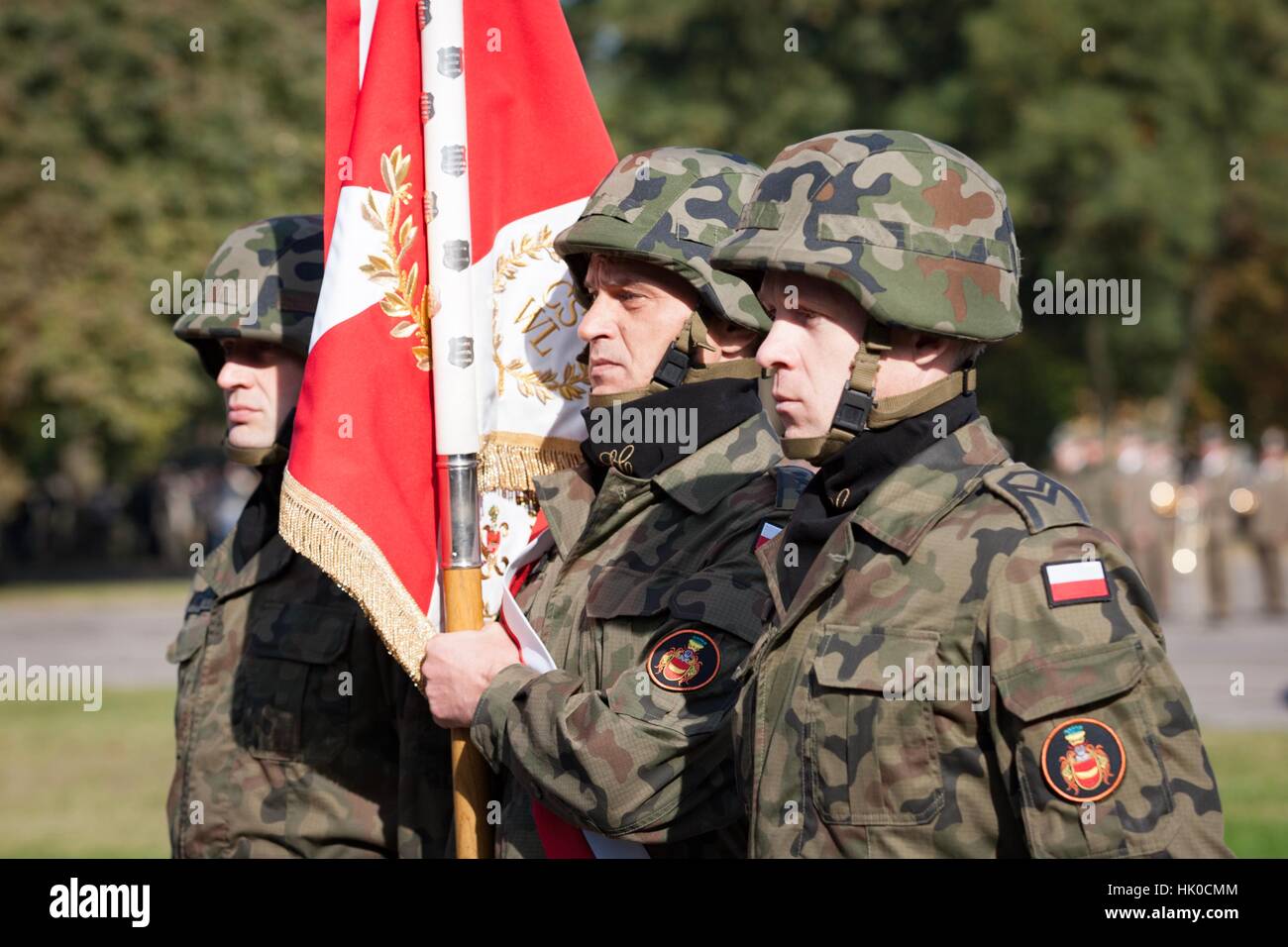 Poznan, Poland - September 29, 2012 Land Forces Training Centre in Poznan. Open day inaugurating the new academic year. Stock Photo