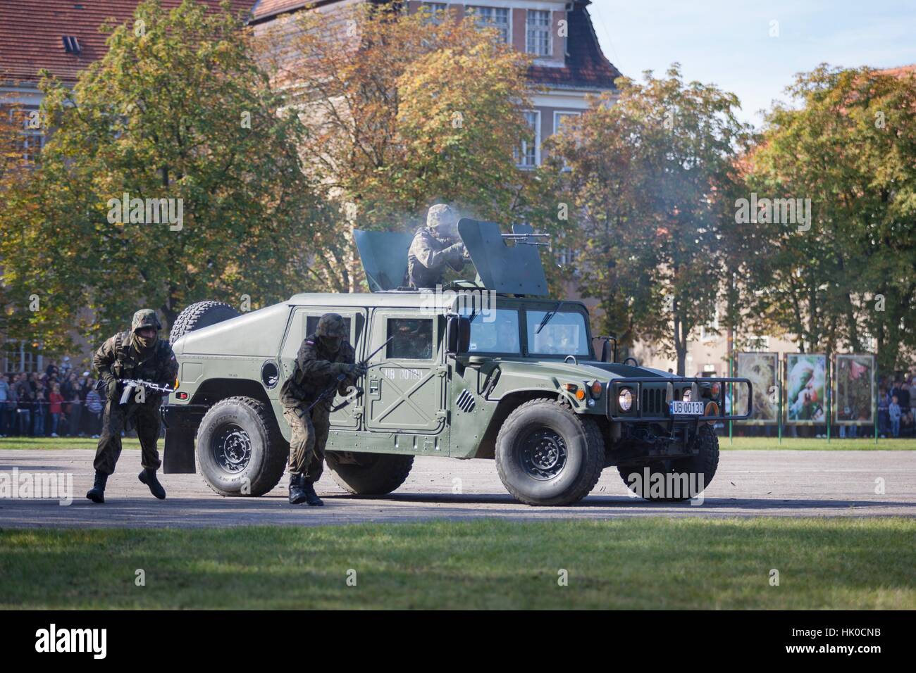 Poznan, Poland - September 29, 2012 Land Forces Training Centre in Poznan. Open day inaugurating the new academic year. Stock Photo