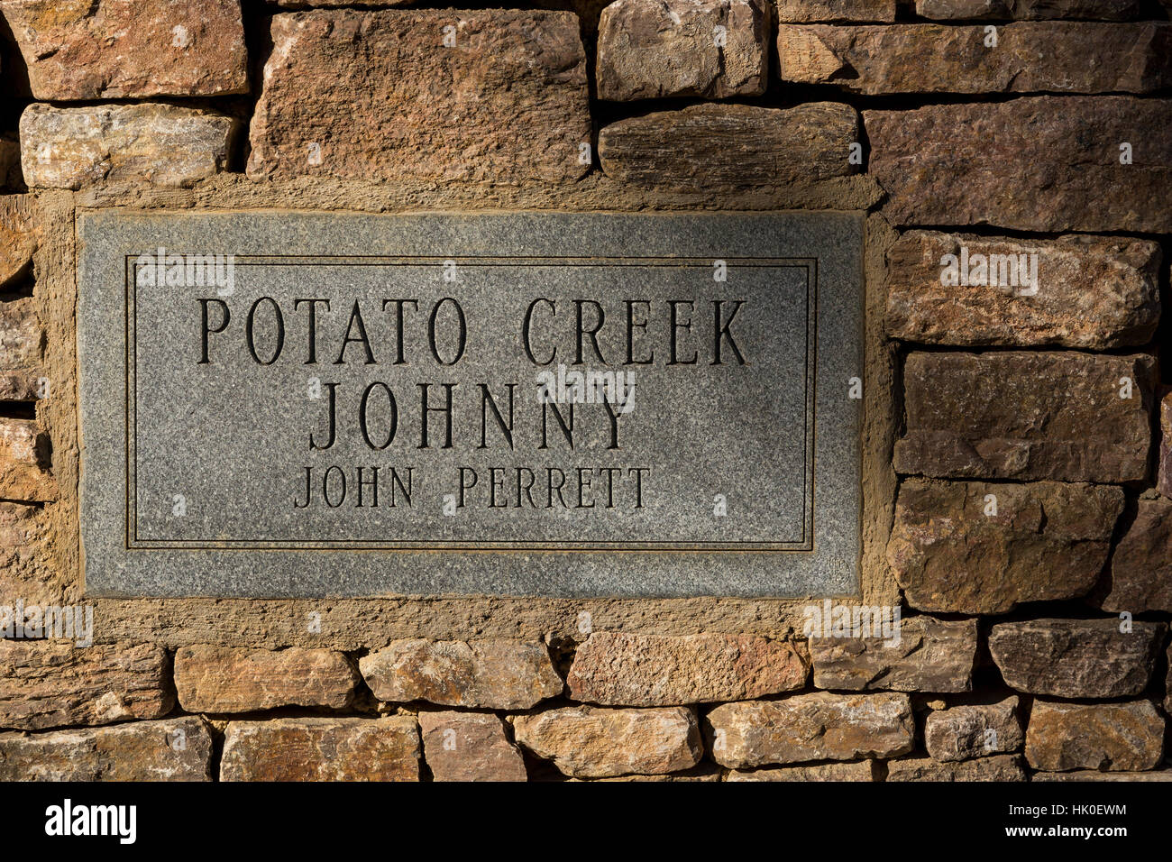 Potato Creek Johnny grave. Sept, 2016. Deadwood, South Dakota, USA Stock Photo