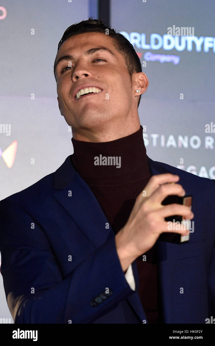 RealMadrid soccer player Cristiano Ronaldo present his new frangance ...