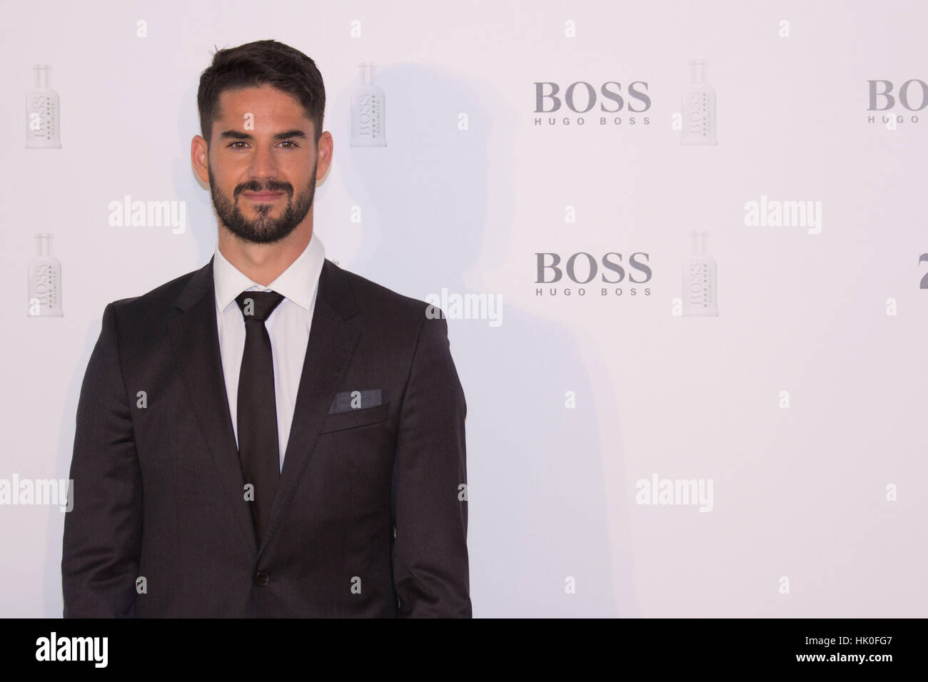 RealMadrid soccerplayer Isco atends at promotional event of Boss Parfum in  Madrid, on Tuesday 17th May, 2016 Stock Photo - Alamy
