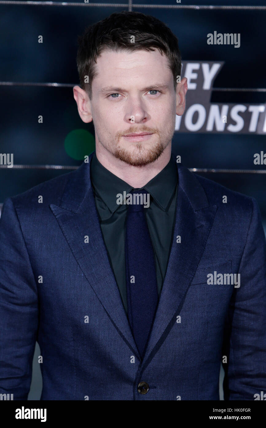 Actor Jack O'Connell during the premiere of the film 'Money Monster' in Madrid on Wednesday 18, May 2016 Stock Photo