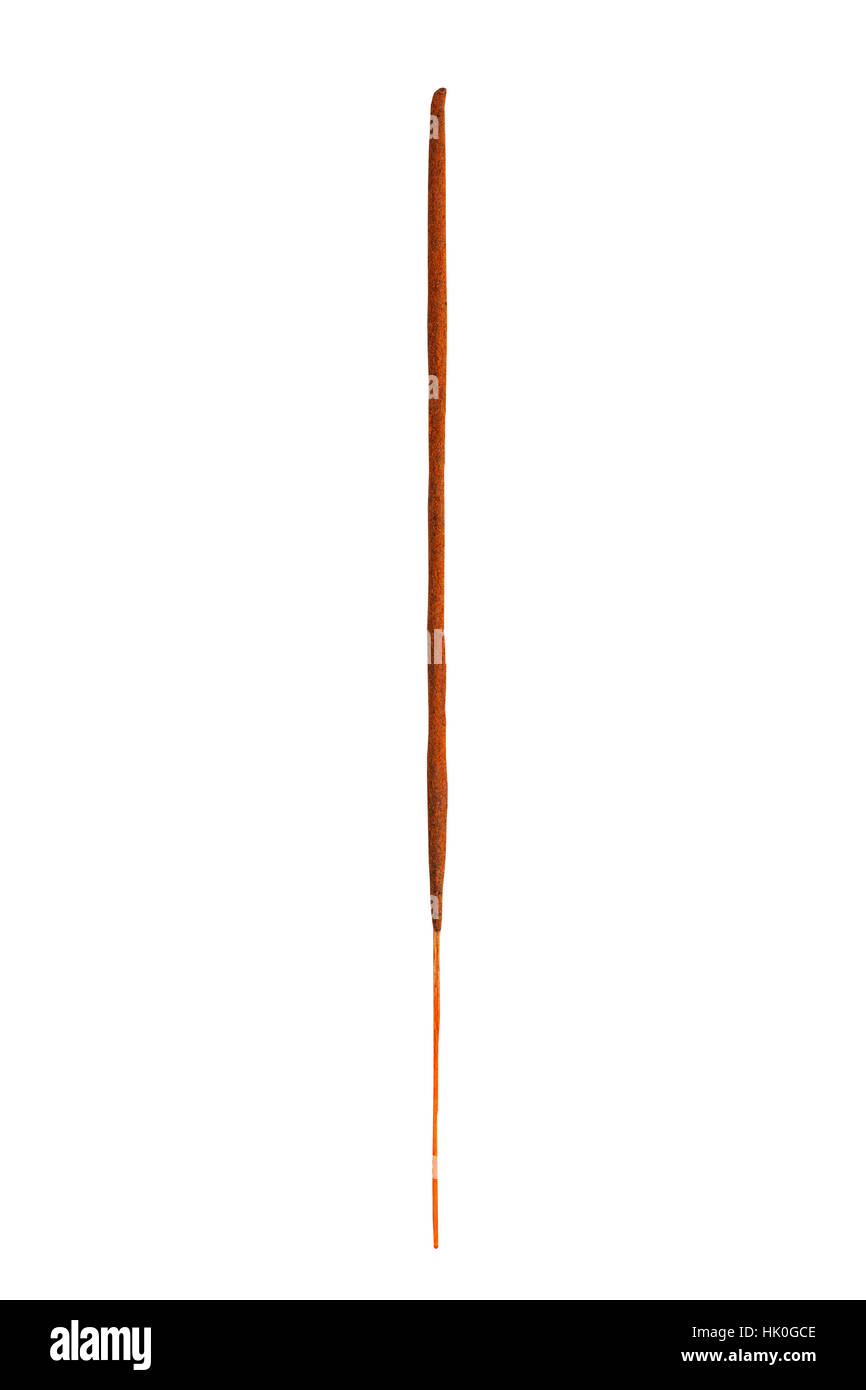 An Incense joss stick on a white background Stock Photo