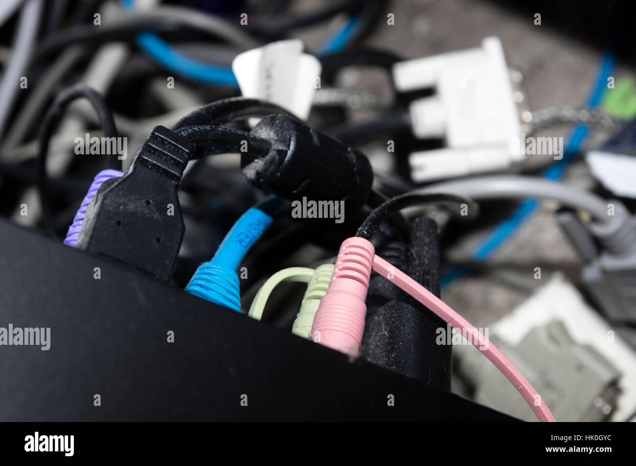computer plugs Stock Photo Alamy