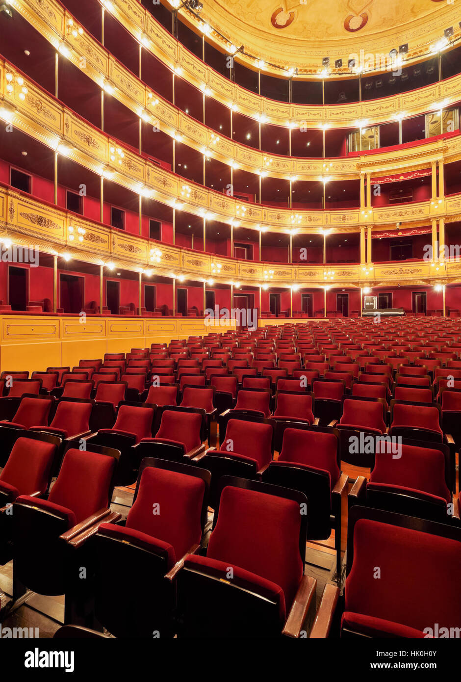 Interior view of the Solis Theatre, Montevideo, Uruguay, South America Stock Photo