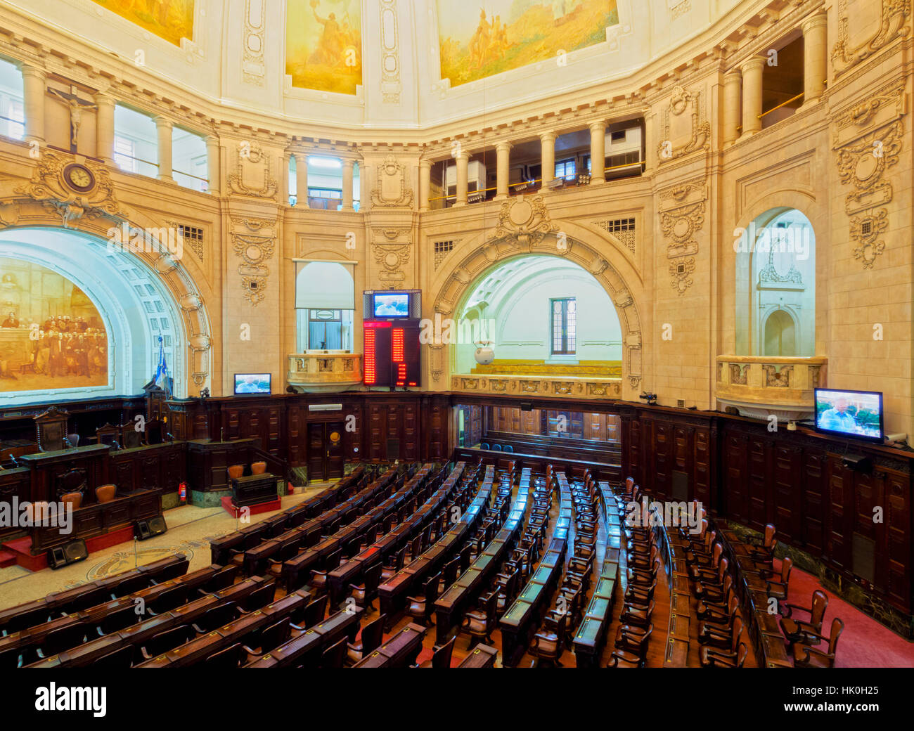 Interior view of the Palacio Tiradentes, Rio de Janeiro, Brazil, South