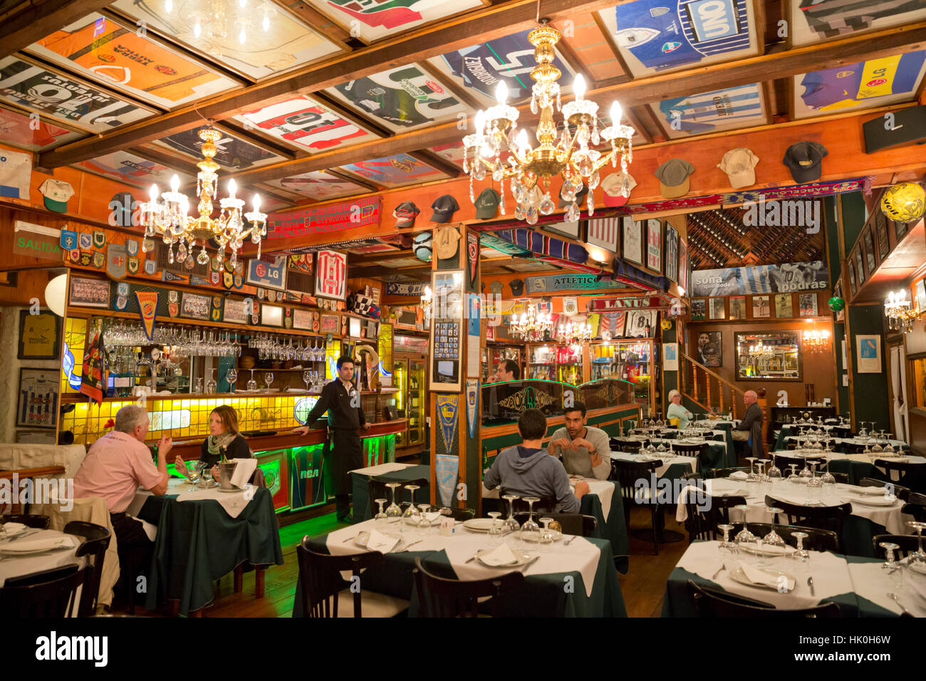 Interior of La Brigada parrilla restaurant, San Telmo, Buenos Aires, Argentina, South America Stock Photo