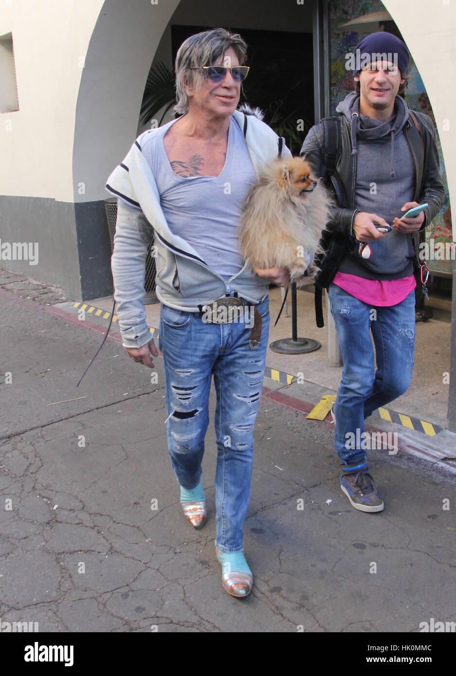 Mickey Rourke Puppy Mickey rourke dog hi-res stock photography and images - Alamy
