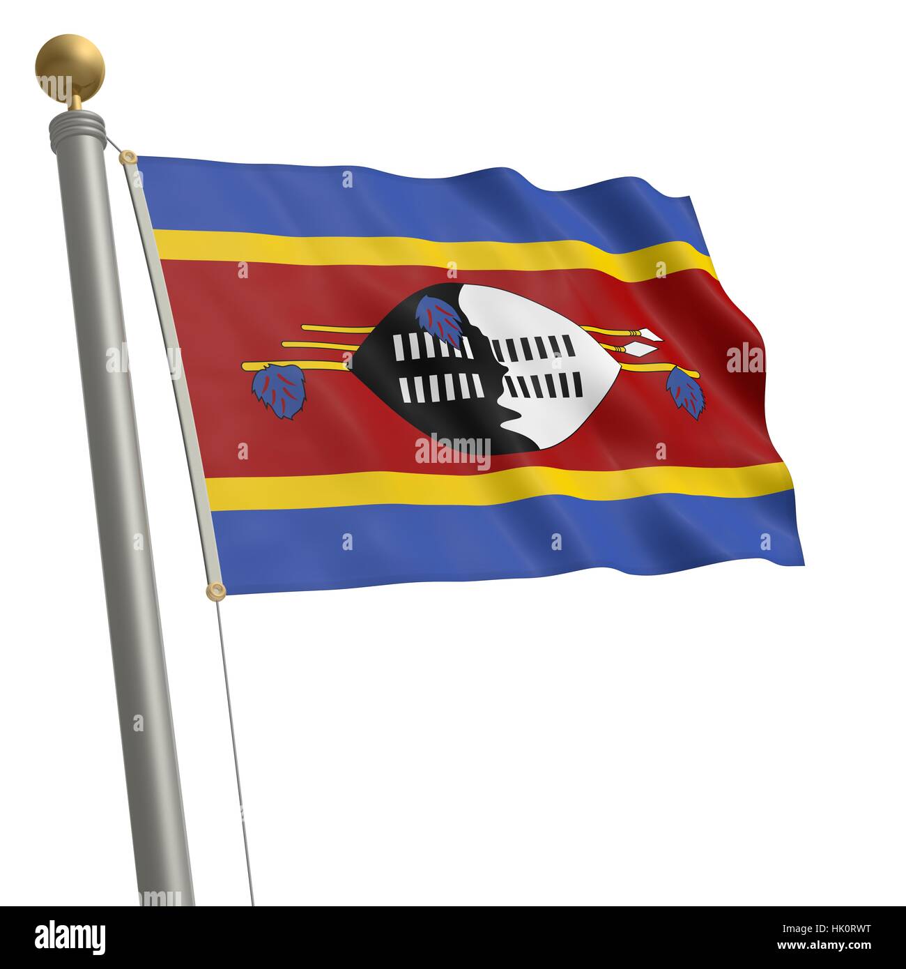 flag of swaziland Stock Photo