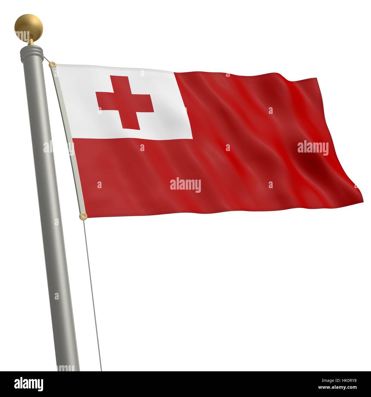 flag, mast, bar, flagstaff, oceania, tonga, isolated, optional, flag, blow, Stock Photo