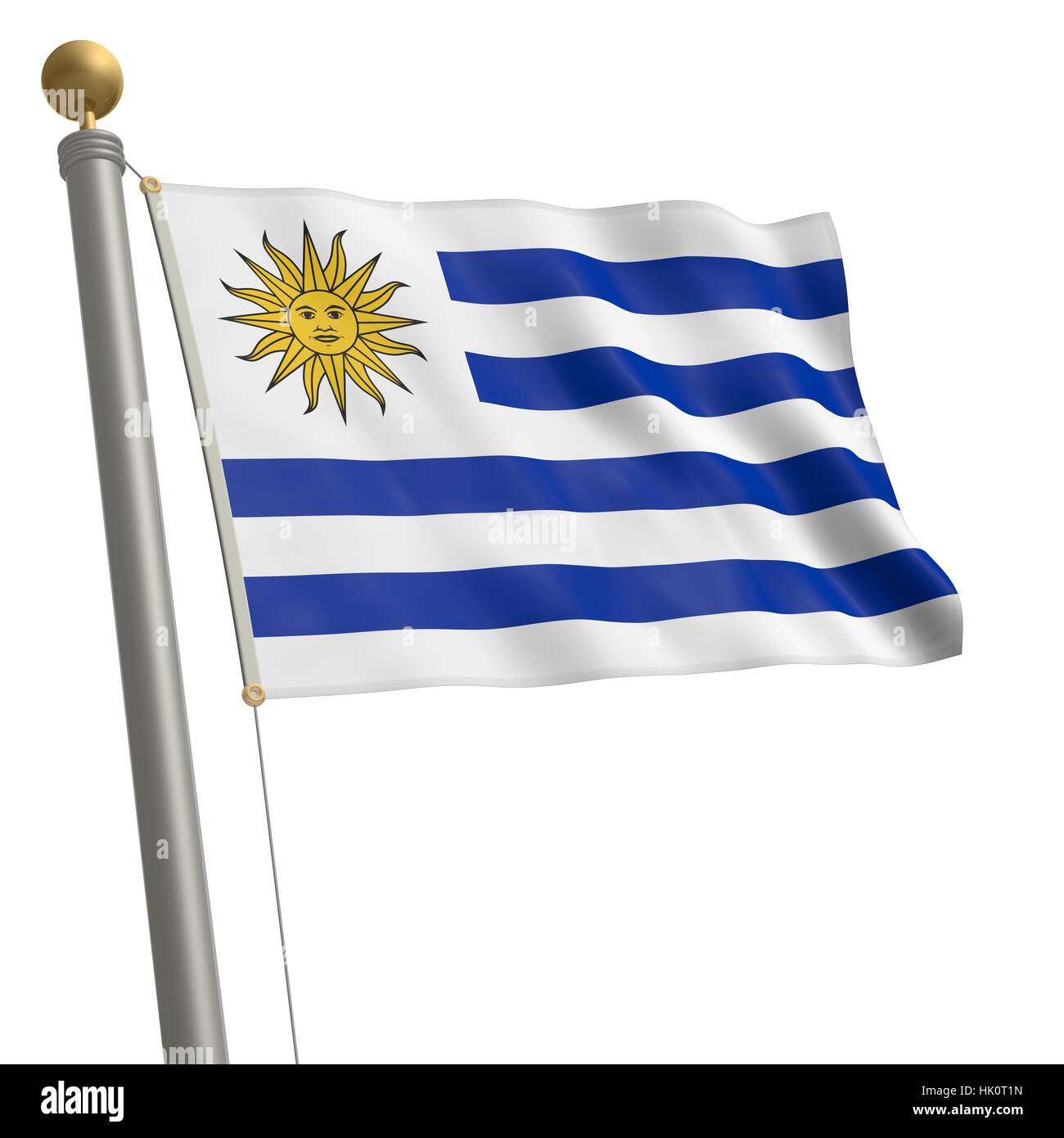 america, flag, south america, mast, bar, uruguay, isolated, optional, america, Stock Photo