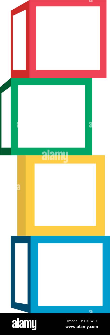 Isolated cube toys Stock Vector Image & Art - Alamy