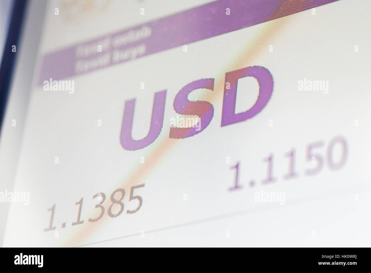 Digital Currency Rates digital display with currency exchange rates Stock Photo - Alamy