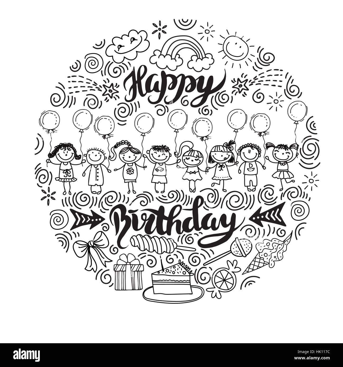 Poster for the birthday greetings Stock Vector Image & Art Alamy