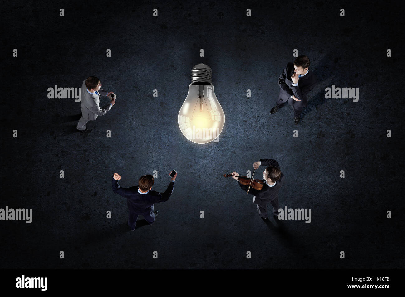 Top view group people hi-res stock photography and images - Alamy