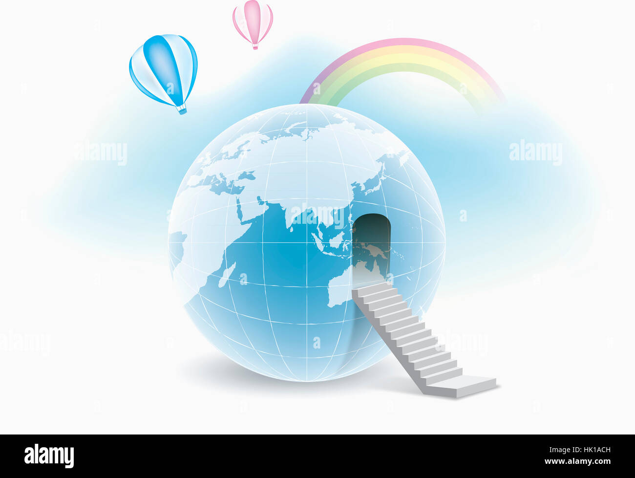 Rainbow world map Cut Out Stock Images & Pictures - Alamy