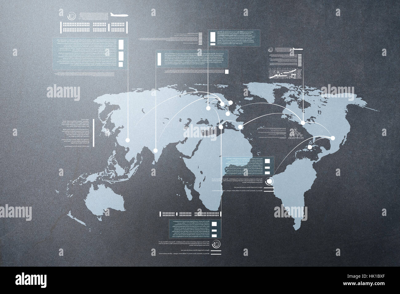 Background conceptual image with world map and connection lines Stock ...