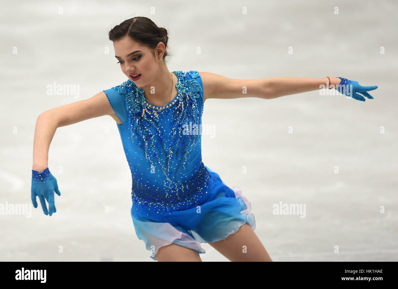 Ostrava, Czech Republic. 25th Jan, 2017. Evgenia Medvedeva of Russia