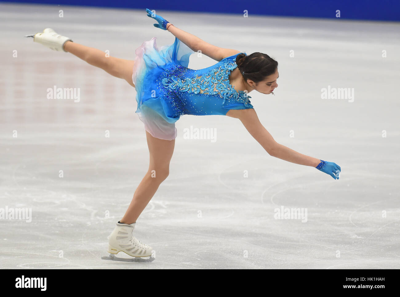 Ostrava, Czech Republic. 25th Jan, 2017. Evgenia Medvedeva of Russia