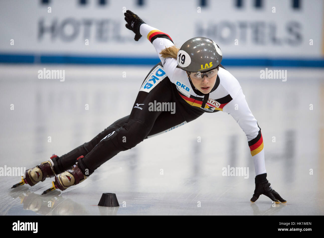 Dresden Germany 04th Feb 2017 German Skater Anna Seidel In Action At The Short Track Speed