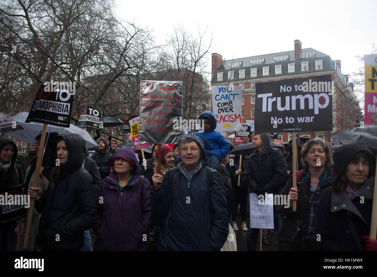 London, UK. 4th February, 2017. Crowd at 4th Feb 2017 London March against Donald Trump Credit: Pauline A Yates/Alamy Live News Stock Photo