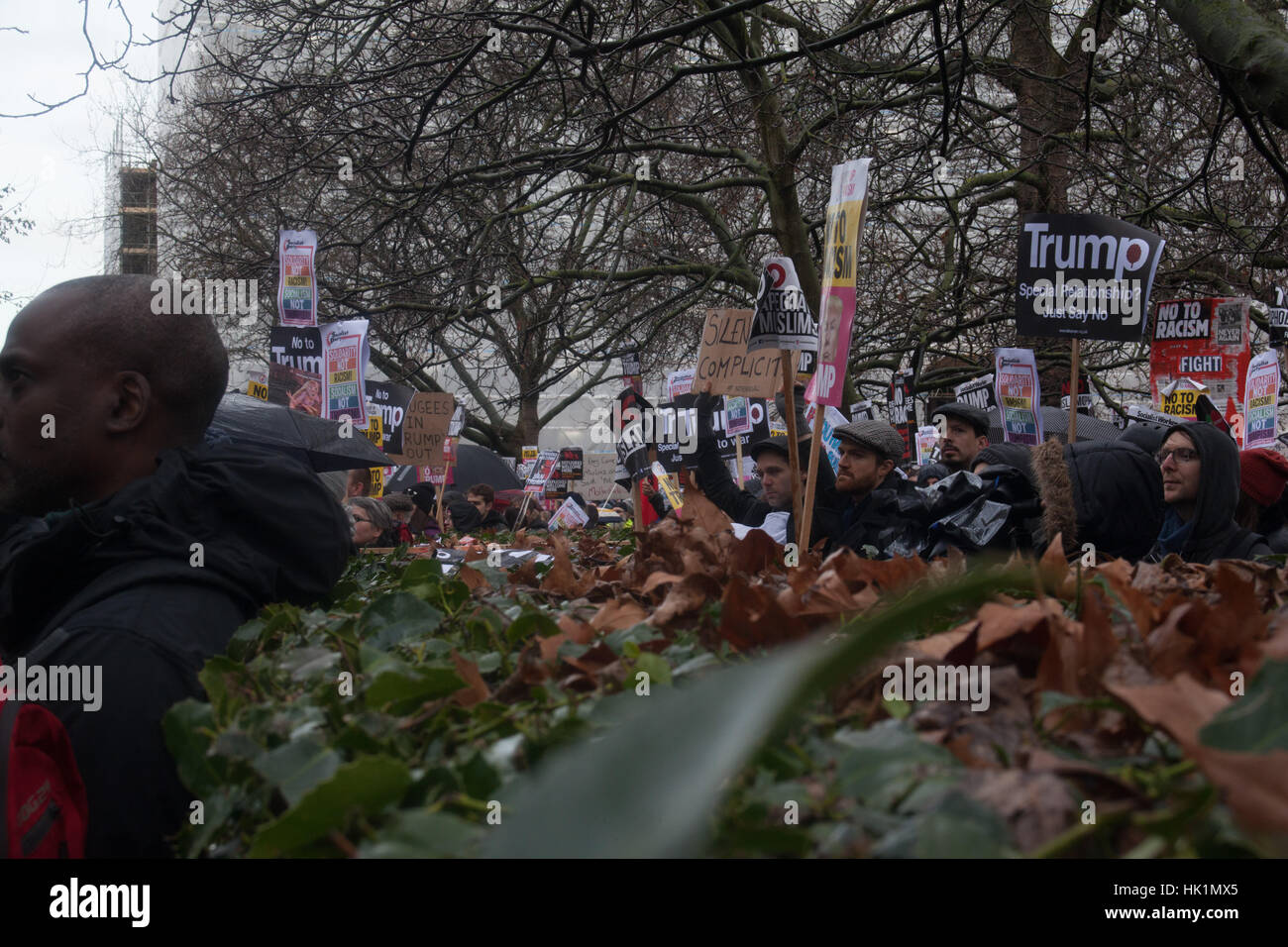 London, UK. 4th February, 2017. Ground level crowd shot of 4th Feb 2017 London March against Donald Trump Credit: Pauline A Yates/Alamy Live News Stock Photo