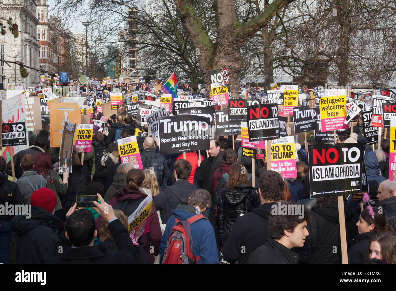 London, UK. 4th February, 2017. Crowd shot of 4th Feb 2017 London March against Donald Trump Credit: Pauline A Yates/Alamy Live News Stock Photo