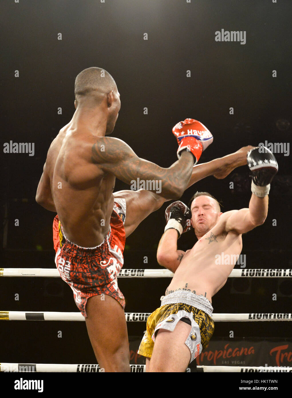 Las Vegas, USA. 3rd Feb, 2017. Muay Thai Lion Fight 34 at the Tropicana Hotel and Casino,   Anthony “The Assassin” Njokuani. Credit: Ken Howard Images/Alamy Live News Stock Photo