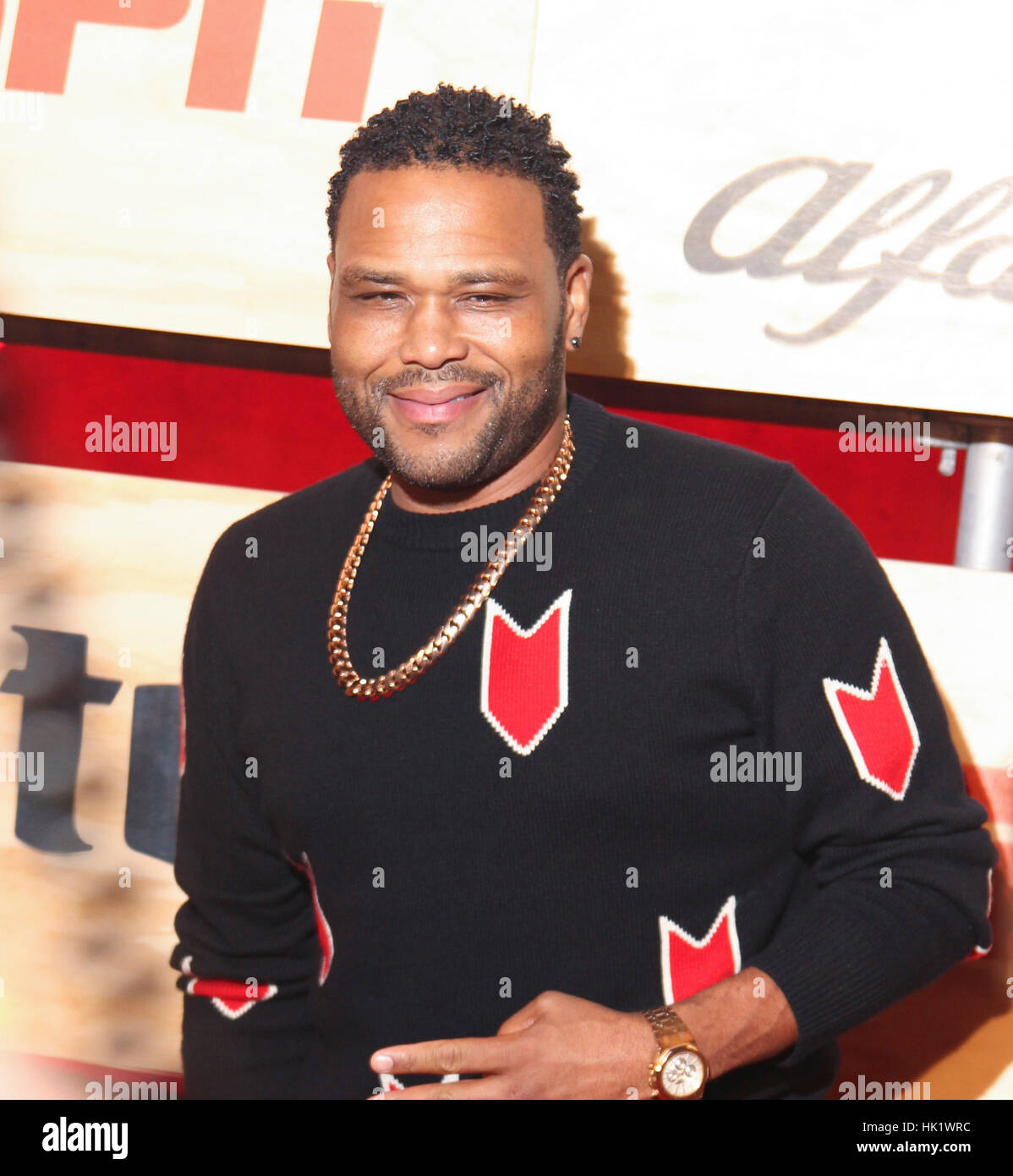 Houston, USA. 3rd Feb, 2017. Anthony Anderson attends ESPN: The Party 2017 before the Super Bowl in Houston, Texas. Credit: The Photo Access/Alamy Live News Stock Photo