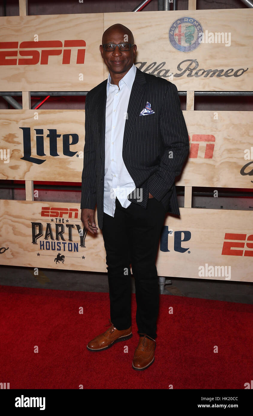 Houston, USA. 3rd Feb, 2017. Eric Dickerson seen arriving at ESPN: The
