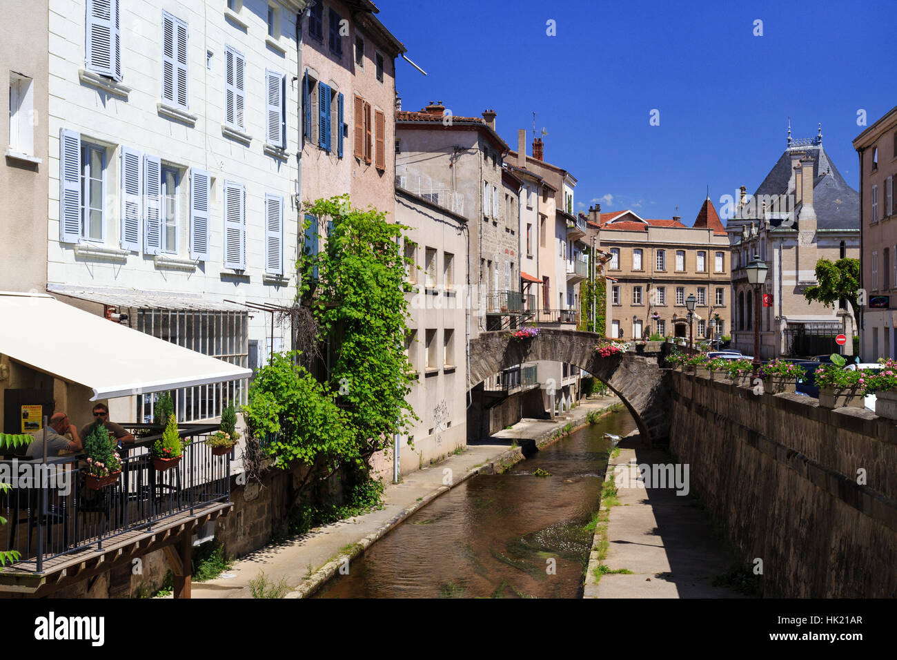 France, Loire, Montbrison, Vizery quay Stock Photo