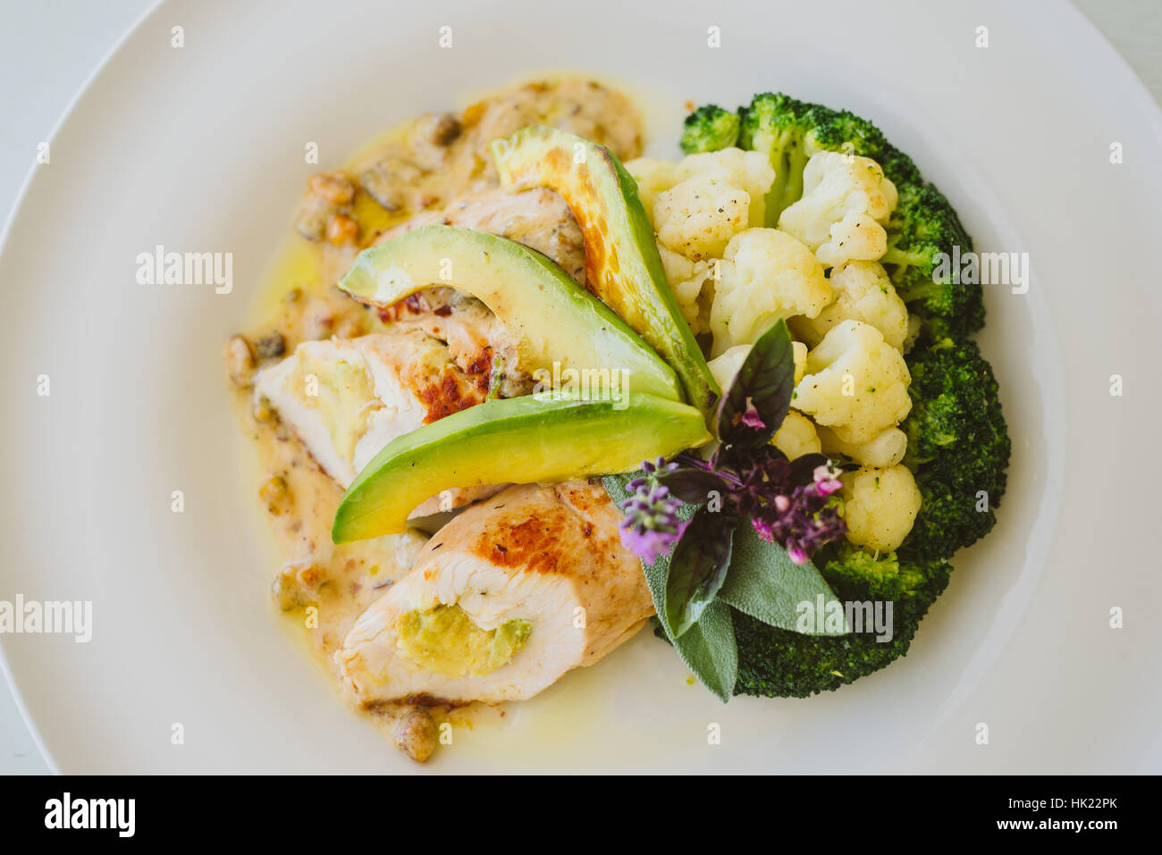 Beautiful and tasty meal on a plate Stock Photo