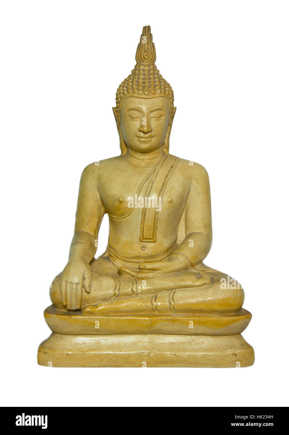 Beautiful Beige Buddha Sacred Statue Stock Photo