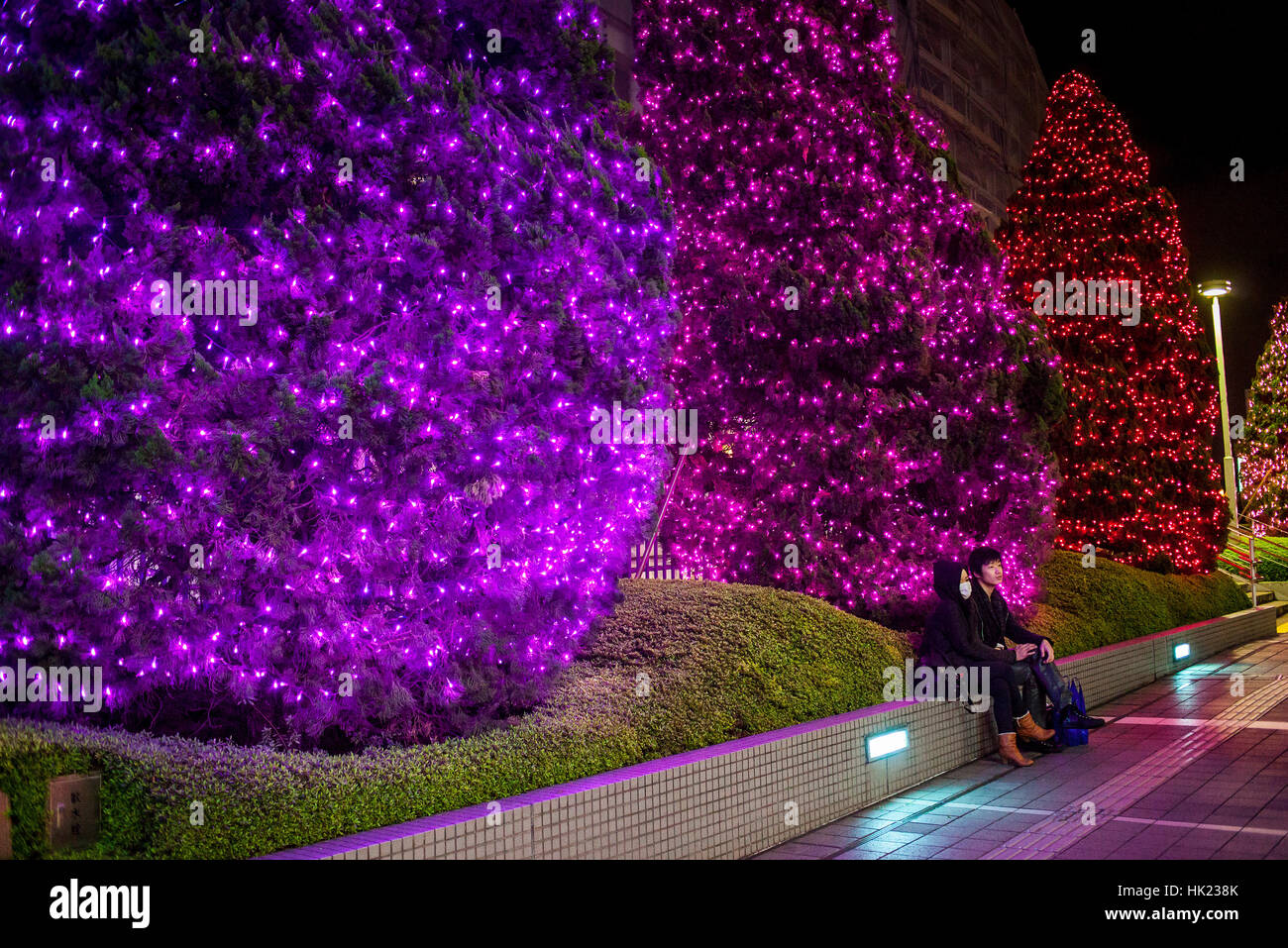 Christmas lights, in southern terrace, Shinjuku, Tokyo, Japan. Stock Photo