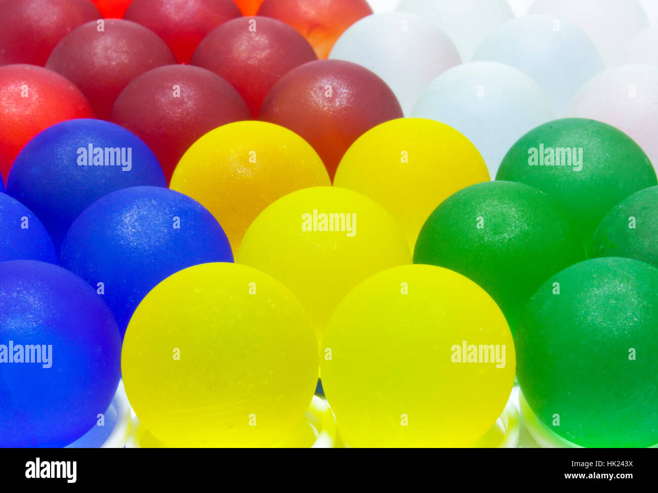 Coloruful Frosted Glass Beads Background Stock Photo