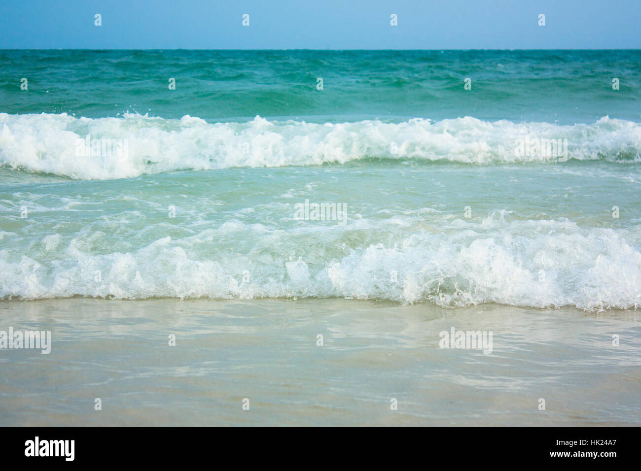 Beautiful Wave On The Beach Stock Photo