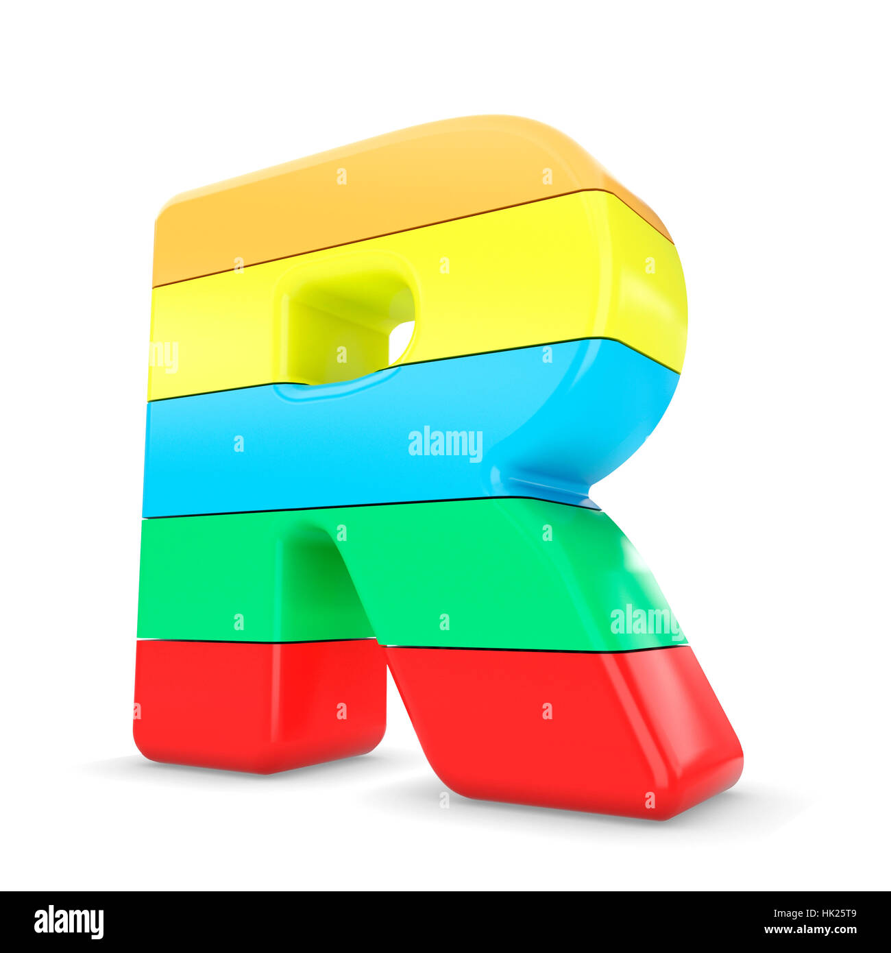 3d multicolor R letter nine isolated white background Stock Photo - Alamy