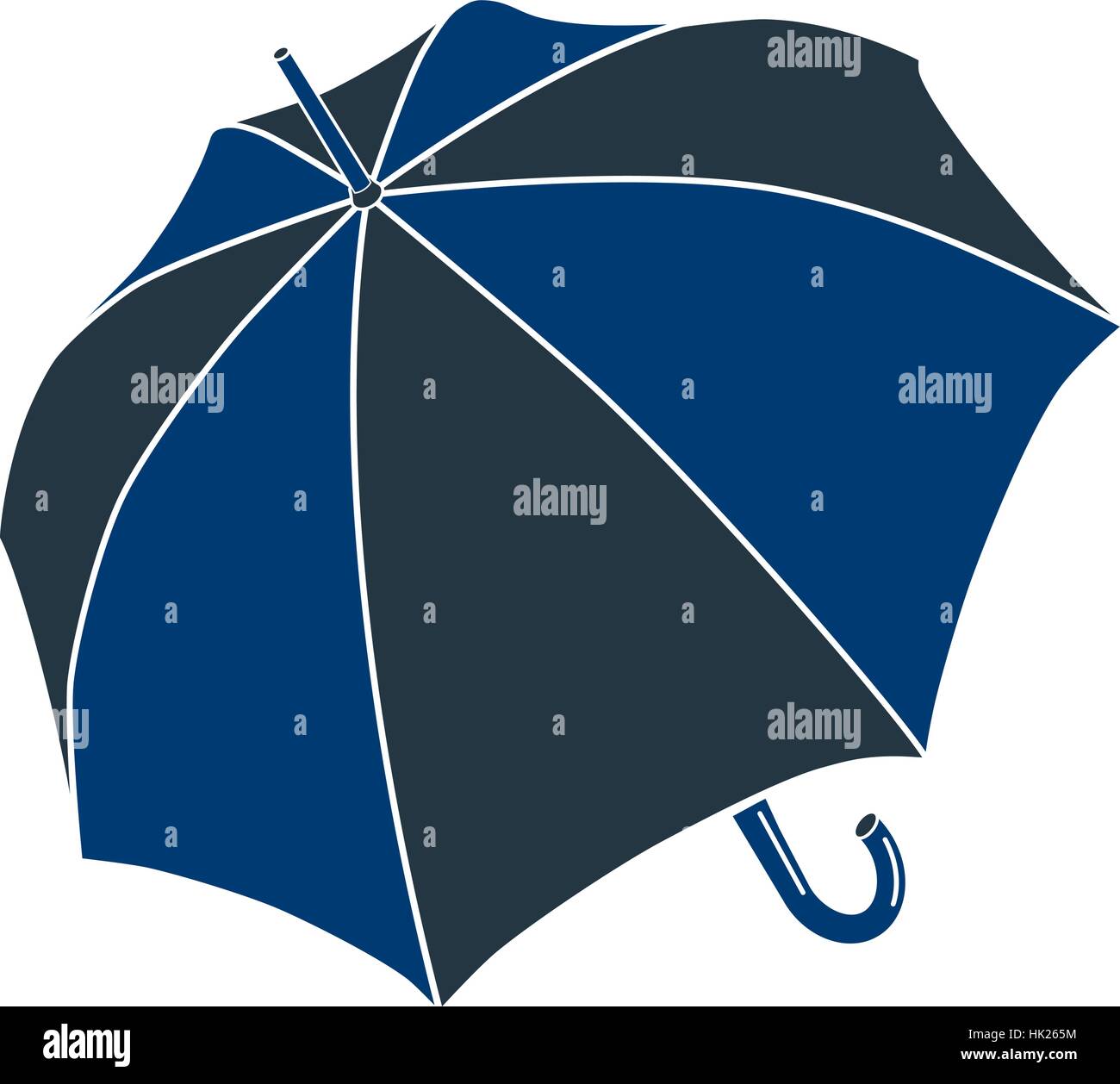 Icon blue petals round umbrella. Vector illustration Stock Vector Image ...
