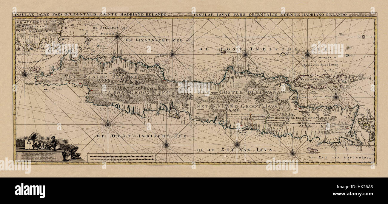 Map Of Indonesia 1720 Stock Photo