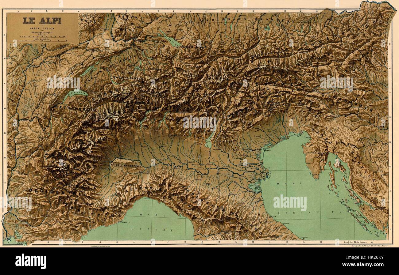 Map Of Alps In Italy